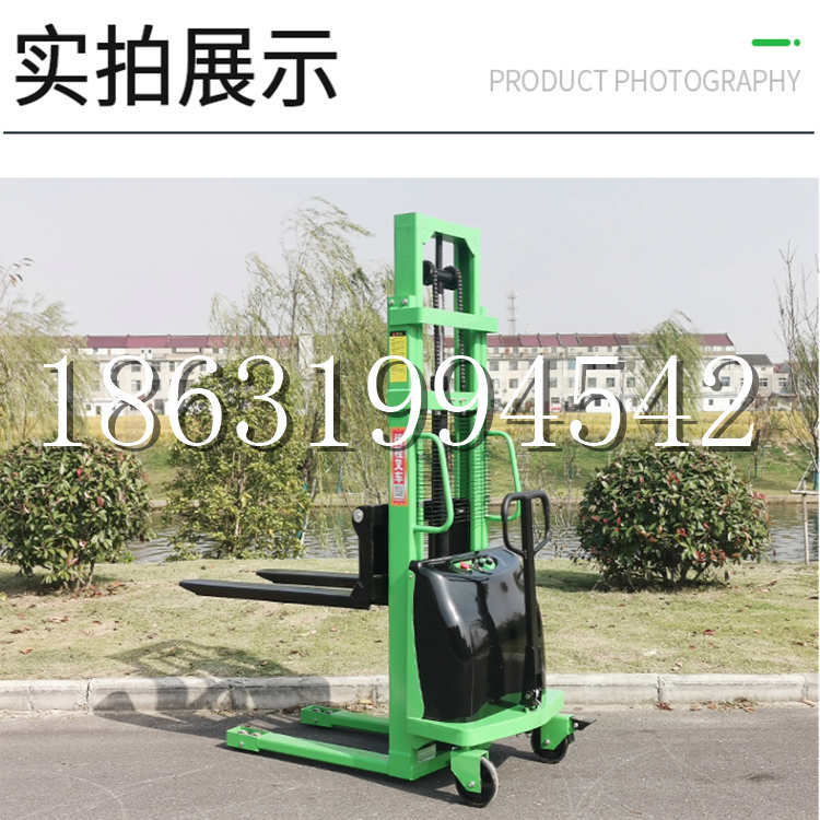 理县电动叉车堆高车液压铲车电瓶1吨2吨站驾步行式小型全自动叉车